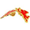 Jewellbox Delicato set di 2 spille smaltate rosse Cupido Love - simbolo espressivo di affetto - regalo di San Valentino per lei, Misura unica, Metallo