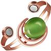YINOX Bracciale Magnetico per Donna in Rame Puro Super Resistente, Bracciale Cat Eye alla Moda in Rame Puro, 2 Magneti NdFeB Extra Large (C)