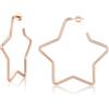 U7 Orecchini Donna Cerchio Pendenti Stella Acciaio Chirurgico 30-100 mm | Orecchini cerchio donna a stella acciaio inossidabile chirurgico, 4 colori, 30/40/50/60/70/80/90/100 mm, regalo per donna