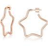 U7 Orecchini Donna Cerchio Pendenti Stella Acciaio Chirurgico 30-100 mm | Orecchini cerchio donna a stella acciaio inossidabile chirurgico, 4 colori, 30/40/50/60/70/80/90/100 mm, regalo per donna
