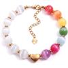 Embtrem Collana estiva dopamina UV reattiva colorata arcobaleno collana di perline dopamina set di gioielli cambia colore collane braccialetto orecchini estate spiaggia vacanza regalo per le donne