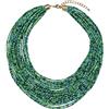 Bocar Multi Layer Chunky Bavaglino dichiarazione perle semi, collare collana per donne regalo (NK-10351)