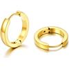 U7 Orecchini Uomo Donna Cerchio Piccolo Acciaio Inossidabile Dia. 7-16mm | Orecchini Cerchio Huggie Diametro 7/8/9/10/12/14/16mm; Acciaio Chirugico Anallergico Argento/Oro/Nero; Regalo per Uomo Donna