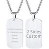 Supcare Collana Personalizzata - 7 Stili Argento/Nero/Oro, Piastrine Militari Medaglietta - Idee Regalo