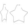 U7 Orecchini Donna Cerchio Pendenti Stella Acciaio Chirurgico 30-100 mm | Orecchini cerchio donna a stella acciaio inossidabile chirurgico, 4 colori, 30/40/50/60/70/80/90/100 mm, regalo per donna