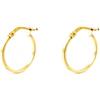 Monde Petit Orecchini a cerchio da donna 17x1.5 mm - oro giallo 18K (750) - Scatola Regalo - Certificato di garanzia