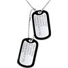 Custom4U Piastrine Militari Personalizzate in Acciaio Targhetta Militare Argento Collana Militare Uomo Personalizzabile Targhetta con nome inciso da Padre Figlio Marito