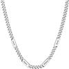 Custom4U Collana Personalizzata per Uomo, 1-6 Nomi Incisi, Argento/Oro/Nero Catena Cubana in Acciaio Inossidabile, Regalo per Uomo, Larghezza 5mm/7mm, Lunghezza Regolabile 46/51/56/61+5 cm