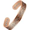 Jeracol Brazaletes - Braccialetti magnetici in rame, unisex, 100% rame massiccio, con potenti magneti (3500 Gauss) ciascuno, con confezione regalo Ajsust Tool&Jewelry
