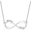 ChainsHouse Collana Donna Nome Personalizzata con Pietra Portafortuna Ciondolo Infinito Nome Incisione Laser in Rame Gioielli Regalo Famiglie Natale Festa della Mamma Matrimonio