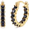 Roheafer Orecchini Cerchio Argento 925 per Donna | Ipoallergenici Oro 14K Placcato Orecchini con Cubic Zirconia, Leggeri Huggie Cerchio Gioielli Regali 20mm