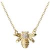 HCMA Collana in argento sterling 925 con ciondolo ape d'oro clavicola collana con ciondolo moda donna accessori gioielli da sposa regalo fidanzata