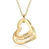 Lam Hub Fong Collana Personalizzata per Donna Cuore Collana con 2-4 Nomi Ciondolo Cuori Argento Sterling 925 Regali per la Festa della Mamma, il compleanno e Natale