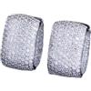LAYCHEN Orecchini A Cerchio Rettangolari In Pietra Cz Color Oro Bianco Con Zirconi Cubici Micro Pavé Di Zirconi Per Gioielli Da Donna