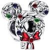 Feitery Ghirlanda Natalizia di Topi Charms Compatible with Pandora Braccialetti Giorno di Natale Bead Charm da donna