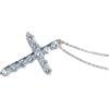 OBCPD Collana di ciondoli Croce Moissanite per Le Donne 925 Gioielli con Diamanti in Argento Sterling