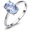 JewelryPalace Anello ovale naturale ametista granato peridoto citrino topazio anello da donna in argento 925 placcato oro giallo placcato oro rosa, anello di fidanzamento matrimonio promesso, gioielli