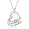 Lam Hub Fong Collana Personalizzata per Donna Cuore Collana con 2-4 Nomi Ciondolo Cuori Argento Sterling 925 Regali per la Festa della Mamma, il compleanno e Natale