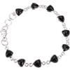 GURU SHOP Braccialetto indiano in argento boho, con pietre preziose