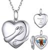 Supcare Collana con Foto Personalizzata, Cuore Locket Collana Donna Argento 925, 7 Stili Medaglione Ciondolo Portafoto, Argento/Oro/Oro Rosa Collana Personalizzata con Foto, Idee Regalo Donna Mamma