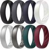 ThunderFit Anello di fidanzamento in silicone ondulato, larghezza 6 mm, spessore 2 mm, elegante, traspirante, anello di fidanzamento