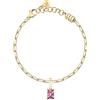 Morellato Bracciale Donna in Acciaio, Zirconi Rosa, Collezione DROPS, Regalo Fidanzata - SCZ1374