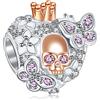 HAEPIAR S925 Charm in argento per Bracciale Collana in argento Sterling Dangles Scheletro umano per Donne Ragazze Regali