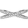 Michooyel Anello incrociato Eternity in argento sterling con pavé di fedi nuziali Anelli con zirconi cubici per donne e ragazze