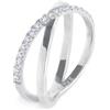 NADIR Anello Donna Marlù 31AN0014W-12 incrociato Acciaio Silver con zirconi bianchi