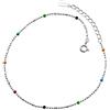 Belvina WEAV Cavigliere in Argento Sterling 925 Cavigliere con Perline Colorate per L'Estate per Le Donne Regalo di Compleanno Gioielleria Fine 925