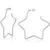 U7 Orecchini Donna Cerchio Pendenti Stella Acciaio Chirurgico 30-100 mm | Orecchini cerchio donna a stella acciaio inossidabile chirurgico, 4 colori, 30/40/50/60/70/80/90/100 mm, regalo per donna