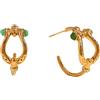 Zayka Jewelry Orecchini donna grandi a bottone in acciaio inossidabile placcati oro 18K