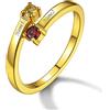 Custom4U Anello Personalizzato Chiuso e Aperto Regolabil 2/3/4/5 Nomi con 12 Pietra Portafortuna Colorata Anello Vero Argento Sterling S925 Antiallergico per Donne Ragazze