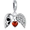 Rimgoris 925 Bracciali In Argento Sterling Famiglia Mamma Rose Glod Blocco Sempre Insieme Due Impronte Di Bambino Apribile Madre E Figlia Zaffiro Ali D'Angelo Abito Da Sposa Bacio