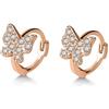 BEDT Reale 925 Sterling Silver Moda Dolce Ins Farfalla Cz Mini Orecchino A Cerchio Per Le Donne Gioielli Festa Nuziale S925
