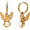Zayka Jewelry Orecchini donna grandi a bottone in acciaio inossidabile placcati oro 18K