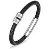 Custom4U Braccialetto Uomo DIY 1/2/3/4/5 Nome Testo Bracciale Donna Personalizzato Bracciale di Corda Intrecciata Pelle Bracciale Cuoio Caucciu Famiglie Amici Coppie BFF Regalo Compleanno