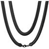 ChainsHouse Collana Serpente Piatta Larga 8MM Larghezza Collana Donna Argento Girocollo Collana U Oro Catenina Uomo Acciaio Multi-lunghezza 46-76 CM Impermeabile Non Sbiadisce