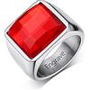 Custom4U Anello con Pietra Portafortuna 12 Mesi Birthstone Colorati Nome Testo Laser Incisione Granato/Ametista/Acquamarina/Alexandnte/Rubino/Topazio Regali Creativi per Uomo Donna Placcato Oro