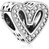HAEPIAR S925 Charm in Argento Sterling per Bracciale e Collana - Dangles Cuore per Donne e Ragazze - Regali