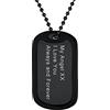 Supcare Collana Personalizzata - 7 Stili Argento/Nero/Oro, Piastrine Militari Medaglietta - Idee Regalo