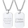 Supcare Collana Personalizzata - 7 Stili Argento/Nero/Oro, Piastrine Militari Medaglietta - Idee Regalo