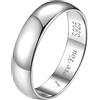 FindChic Anello Argento 925 Donna Anello Pesonalizzato Semplice 5mm Anello Argento Uomo Misura 19,75 Fede Nuziale Fedina Fidanzamento Matrimonio Anello Pesonalizzato Donna Uomo Confezione Regalo