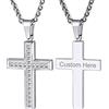 Supcare Collana Croce Uomo Donna, 8 Stili Croce Collana Uomo Acciaio Argento 925, Argento/Nero/Oro Ciondoli per Collane Uomo Croce, Amuleto Collana con Croce Uomo Ciondolo Cristo Religioso Cristiano