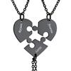 FindChic Collana Cuore Personalizzata a Puzzle 2/3/4/5/6 Pezzi in Acciaio Inossidabile Collana Coppia Famiglia Amicizia Colore Argento Oro Nero Regalo Confezione