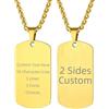 Supcare Collana Personalizzata - 7 Stili Argento/Nero/Oro, Piastrine Militari Medaglietta - Idee Regalo