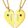 FindChic Collana Cuore Personalizzata a Puzzle 2/3/4/5/6 Pezzi in Acciaio Inossidabile Collana Coppia Famiglia Amicizia Colore Argento Oro Nero Regalo Confezione