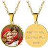 Supcare Collana con Foto Personalizzata, Cuore/Militare + 6 Stili Collana Donna Uomo Ciondolo Portafoto, Argento/Nero/Oro Collana Personalizzata con Foto+ Incisione, Idee Regalo per Donna Uomo Ragazzi