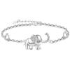 OneSight Elefante Bracciale/Cavigliere/Collana/Orecchino per le Donne Argento 925 Elefanti Braccialetti Gioielli, 6.5 inches, Zirconia cubica Argento sterling, Zirconia cubica