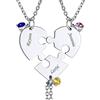 FindChic Collana Cuore Personalizzata a Puzzle 2/3/4/5/6 Pezzi in Acciaio Inossidabile Collana Coppia Famiglia Amicizia Colore Argento Oro Nero Regalo Confezione